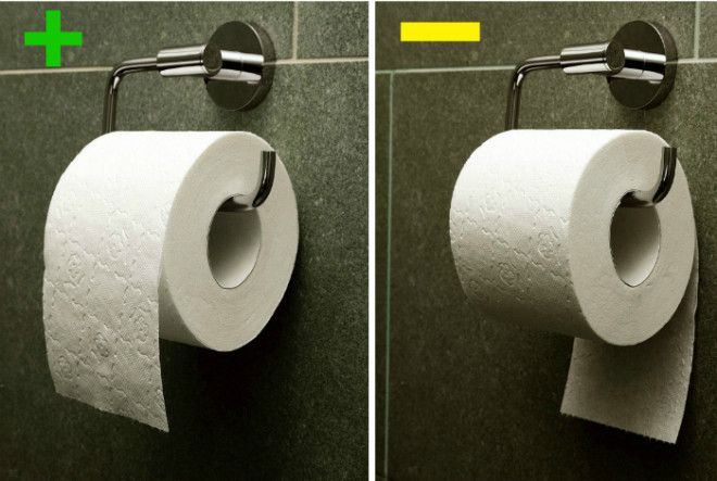 Как правильно вешать рулон туалетной бумаги