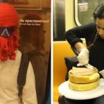 15 фотографий крайне необычных персонажей, которых доводилось встречать пассажирам метро