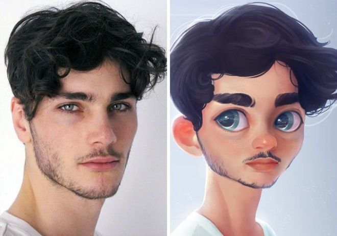 Любительница Disney и Pixar превращает портреты обычных людей в мультяшки 50