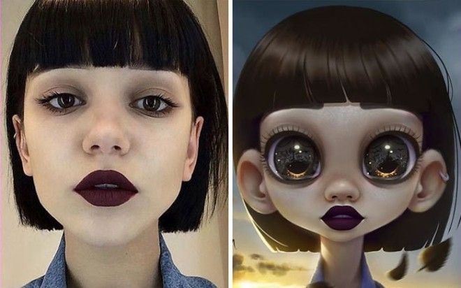 Любительница Disney и Pixar превращает портреты обычных людей в мультяшки 44