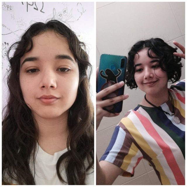 16 фото девушек, которые решились подстричь или покрасить волосы самостоятельно, и получилось неожиданно круто 61