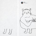 Пользователям сети предложили дорисовать кота, и они сделали это в меру своей фантазии и изобретательности