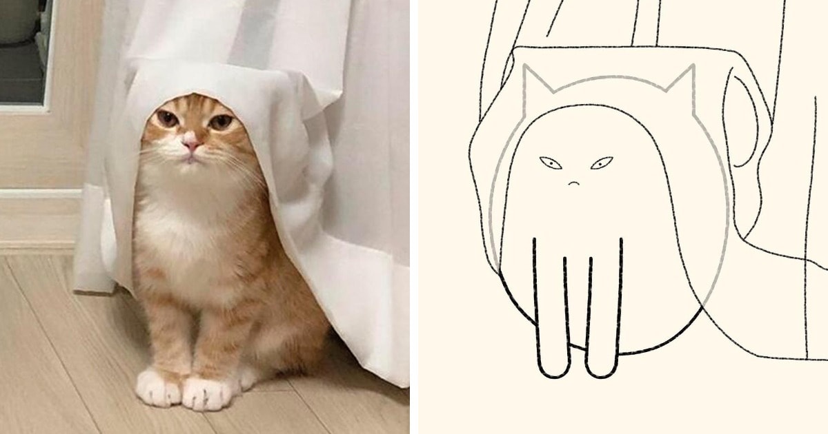 18 работ художника, который жить не может без того, чтобы не сделать из какого-нибудь кота смешную карикатуру 68
