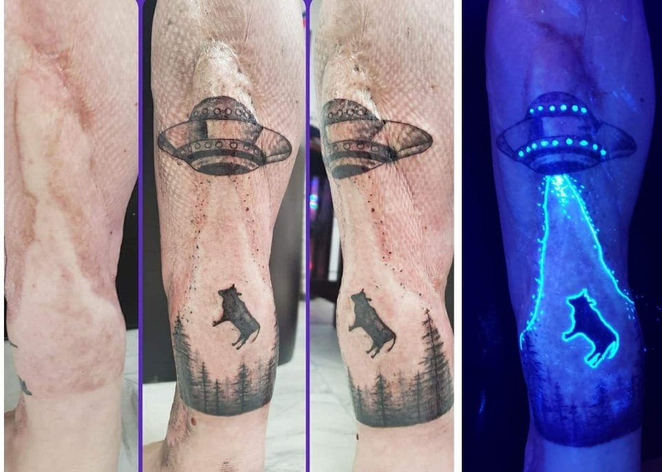 15 случаев, когда люди решили не прятать свои шрамы, а обыграть их с помощью татуировок 52