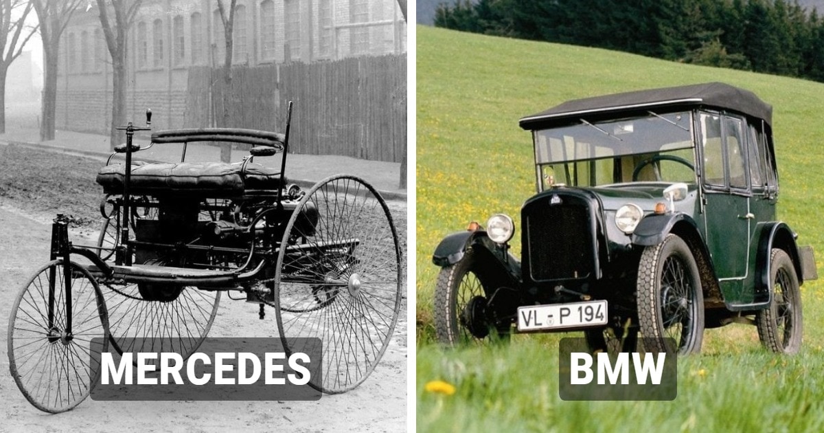 Как выглядели самые первые автомобили всемирно известных марок в сравнении с одними из последних моделей