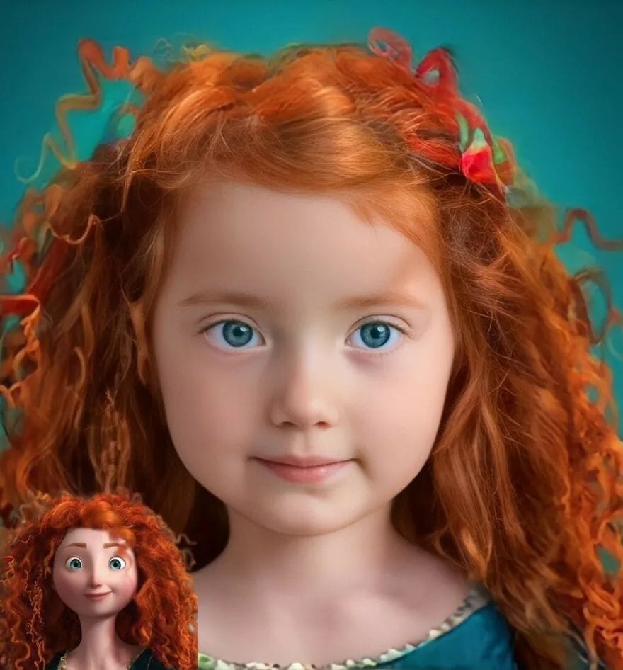 Художник показал, как выглядели бы диснеевские принцессы в детстве, будь они реальными девчонками 39