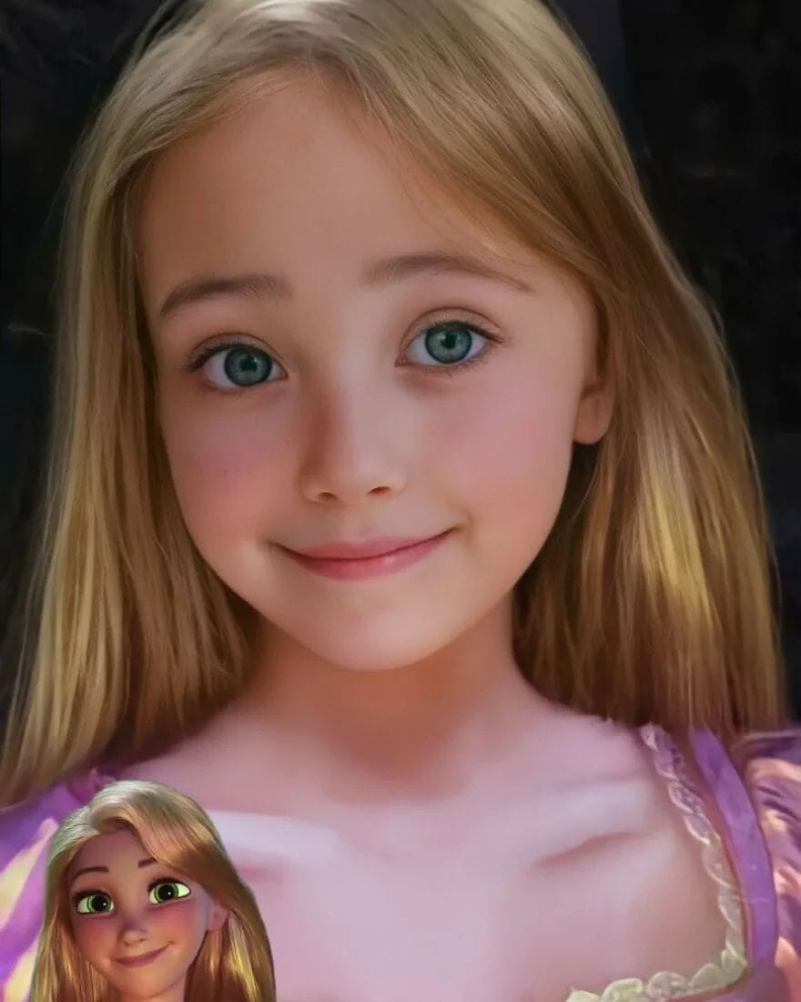 Художник показал, как выглядели бы диснеевские принцессы в детстве, будь они реальными девчонками 37