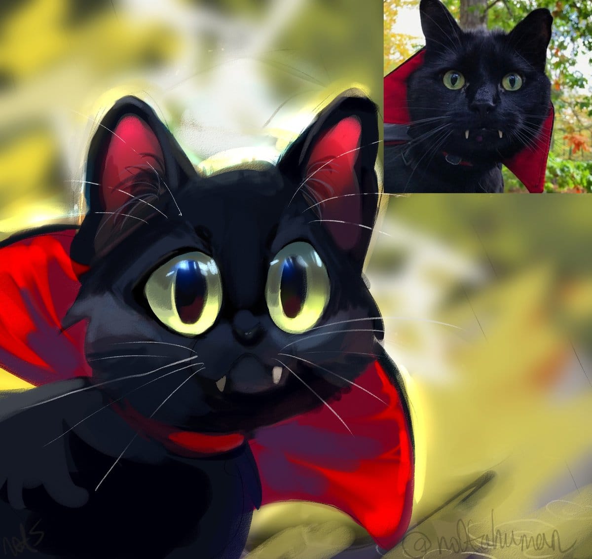18 рисунков от художника из России, который превратит любого котика или собачку в очаровательную мультяшку 60