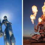 Огненный фестиваль Burning Man вернулся: 16 эпичных фотографий с самого горячего мероприятия планеты