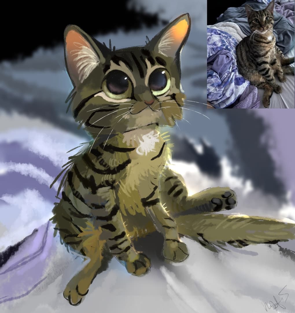 18 рисунков от художника из России, который превратит любого котика или собачку в очаровательную мультяшку 61