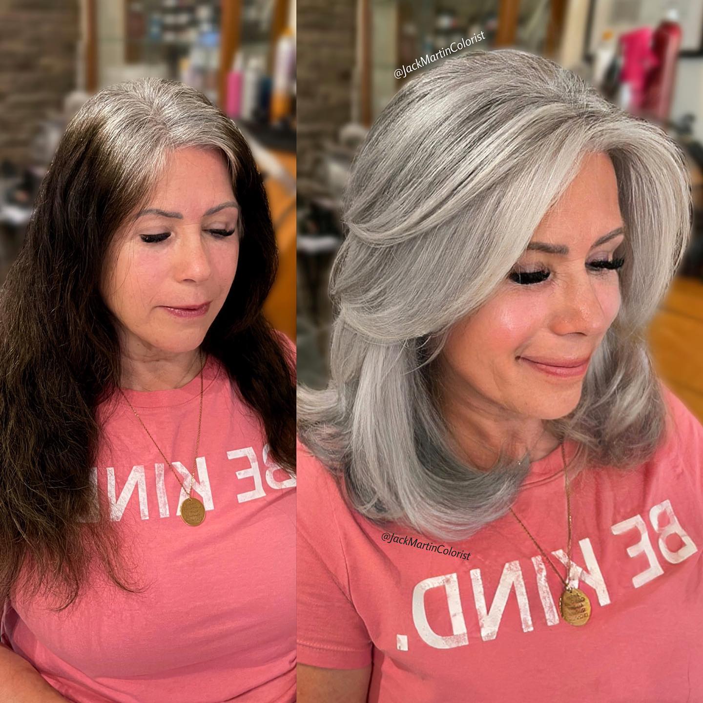 16 работ парикмахера, который творит магию, помогающую его клиенткам принять и полюбить свои седые волосы 57