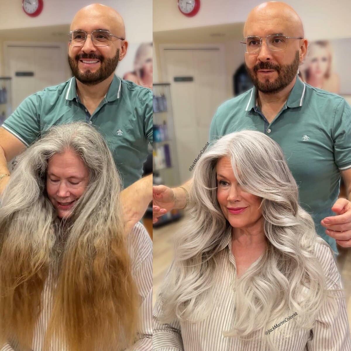 16 работ парикмахера, который творит магию, помогающую его клиенткам принять и полюбить свои седые волосы 52