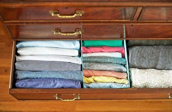 22 офигенных примера, как складывать вещи в шкафу 41