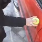 Как открыть автомобиль теннисным мячиком