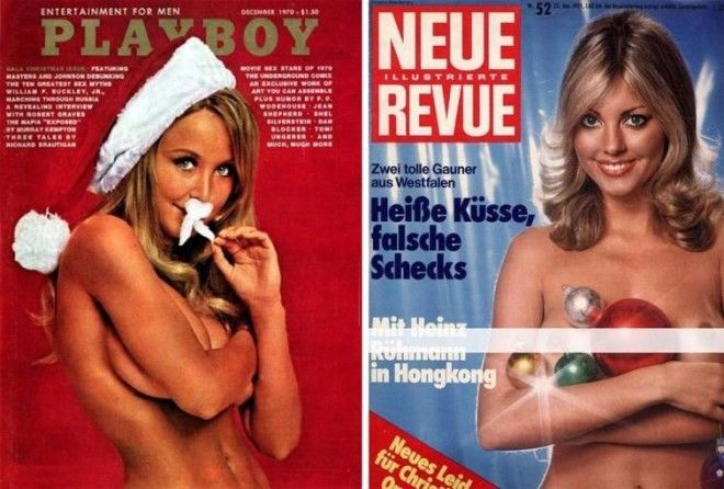 Винтажные рождественские обложки мужских журналов с 1940 по 1990-е годы 44