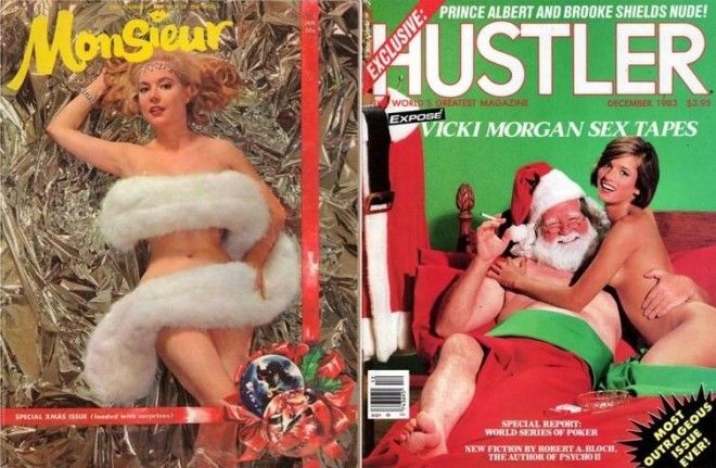 Винтажные рождественские обложки мужских журналов с 1940 по 1990-е годы 37