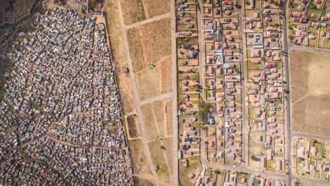 Снимки, демонстрирующие разрыв между богатыми и бедными в ЮАР 28