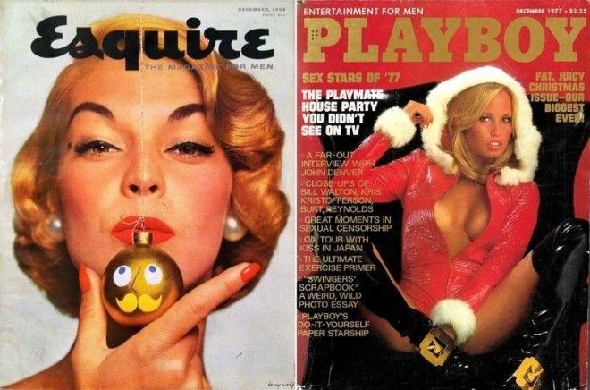 Винтажные рождественские обложки мужских журналов с 1940 по 1990-е годы 38