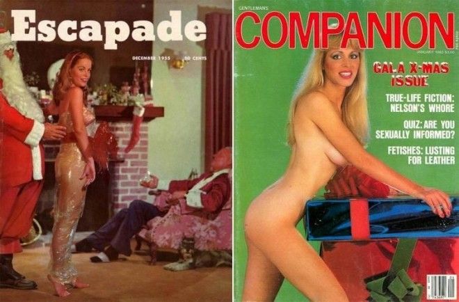 Винтажные рождественские обложки мужских журналов с 1940 по 1990-е годы 42