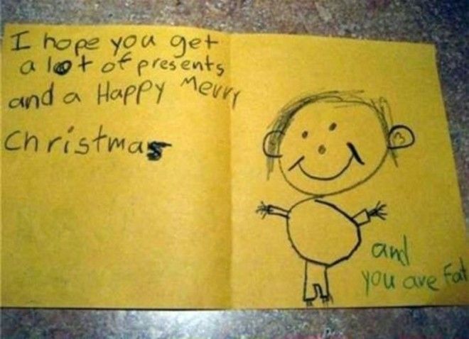 9 Надеюсь у тебя будет много подарков и с Рождеством Кстати ты толстый дети веселят детские записки открытки фото