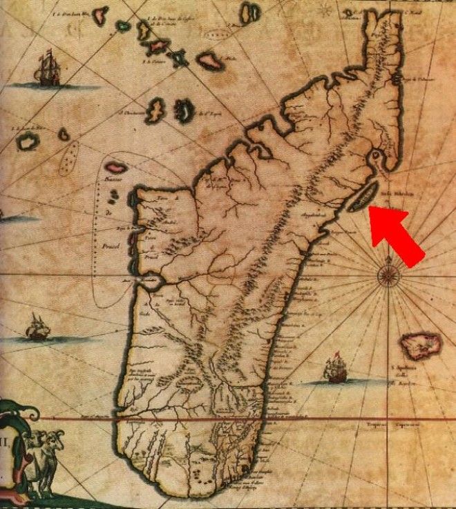 Остров СентМари на карте Мадагаскара Фото spbguru