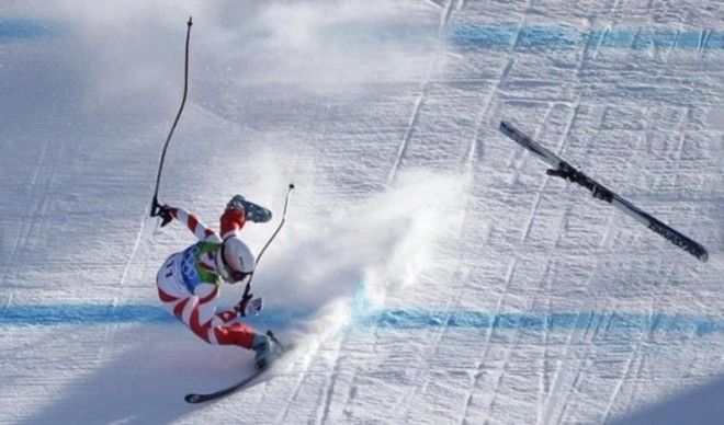 11 Страшные падения лыжников знаменитости спорт спортсмены страшно фото